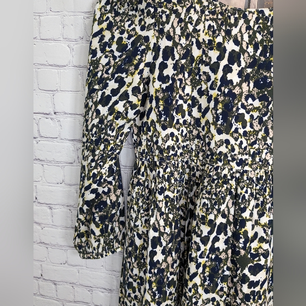 CREAMIE Gorgeous Dress! Girls' 8  Lined Animal Print Long-sleeved Party Dress